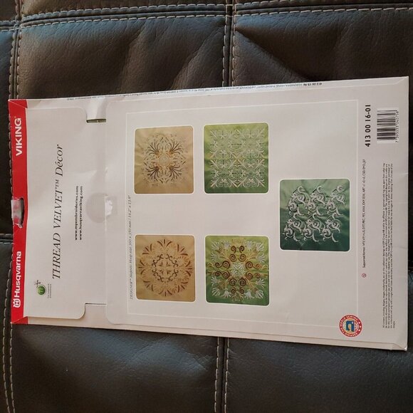 Husqvarna Viking Thread Velvet Decor Embroidery Instructions 196 CD 413 00 16-01 - Picture 4 of 7